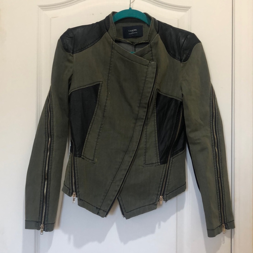 Denim + Leather Moto Jacket